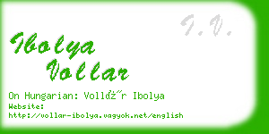 ibolya vollar business card